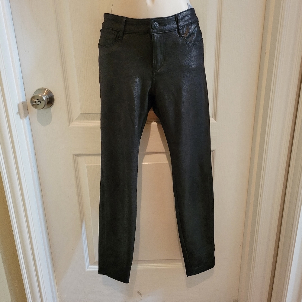 Habitual waxed faux leather skinny jeans